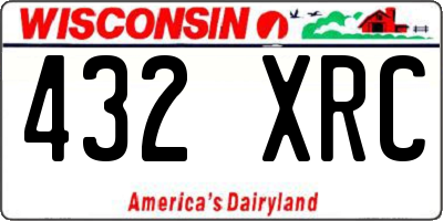 WI license plate 432XRC