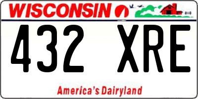 WI license plate 432XRE