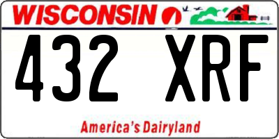 WI license plate 432XRF