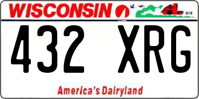 WI license plate 432XRG