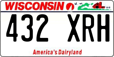WI license plate 432XRH