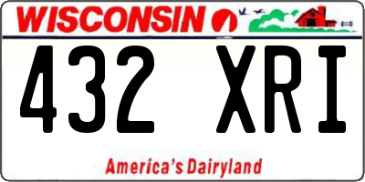 WI license plate 432XRI