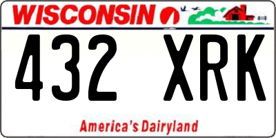 WI license plate 432XRK
