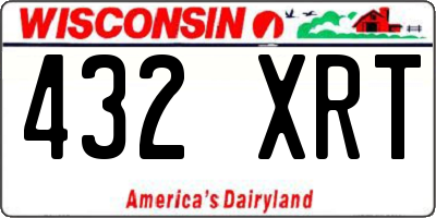 WI license plate 432XRT
