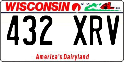 WI license plate 432XRV
