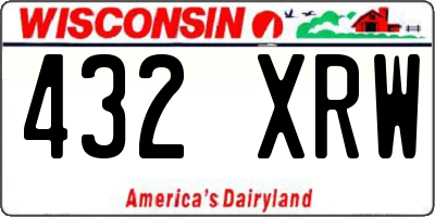 WI license plate 432XRW