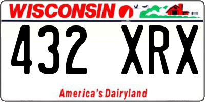 WI license plate 432XRX