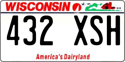 WI license plate 432XSH