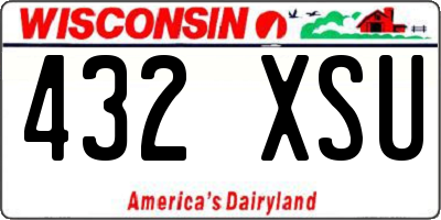 WI license plate 432XSU
