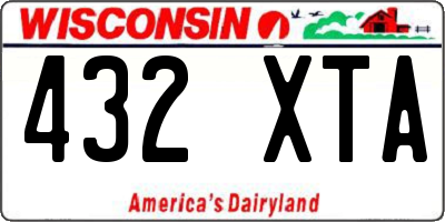 WI license plate 432XTA