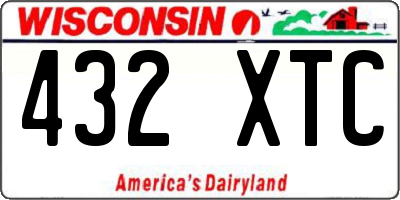 WI license plate 432XTC