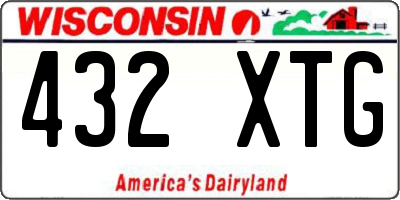 WI license plate 432XTG