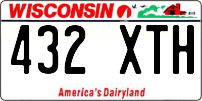 WI license plate 432XTH