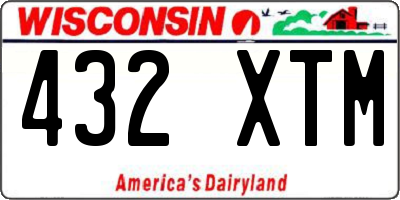 WI license plate 432XTM