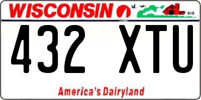 WI license plate 432XTU