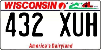 WI license plate 432XUH