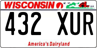 WI license plate 432XUR