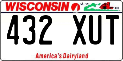 WI license plate 432XUT