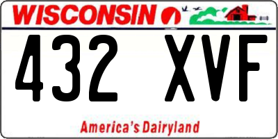 WI license plate 432XVF