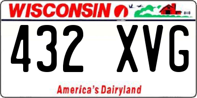 WI license plate 432XVG