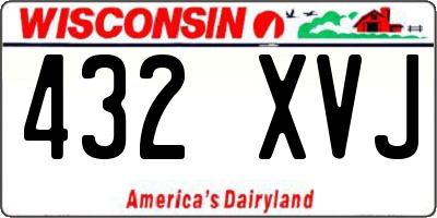 WI license plate 432XVJ
