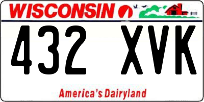 WI license plate 432XVK