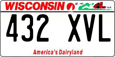 WI license plate 432XVL