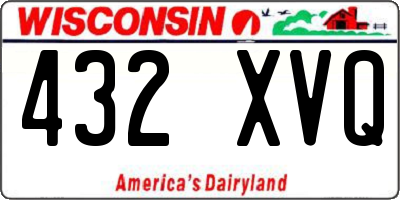 WI license plate 432XVQ