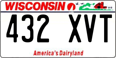 WI license plate 432XVT