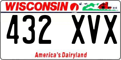 WI license plate 432XVX