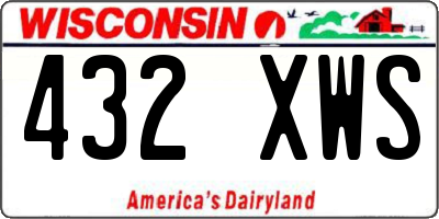 WI license plate 432XWS