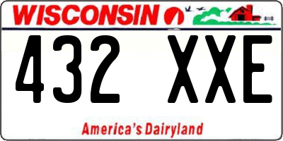 WI license plate 432XXE