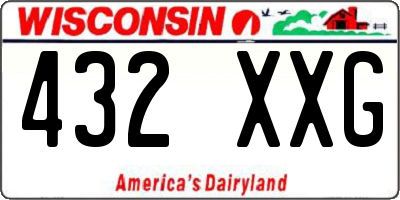 WI license plate 432XXG