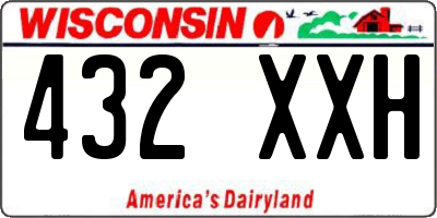 WI license plate 432XXH