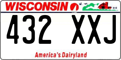 WI license plate 432XXJ