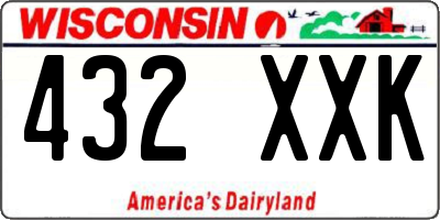 WI license plate 432XXK