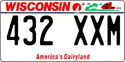 WI license plate 432XXM