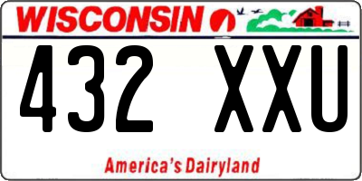 WI license plate 432XXU
