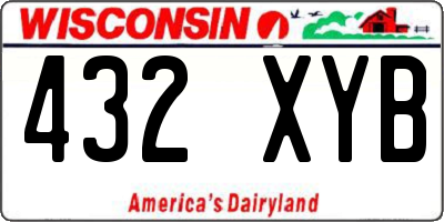 WI license plate 432XYB