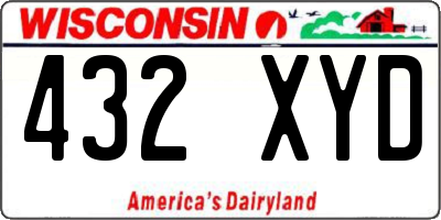 WI license plate 432XYD
