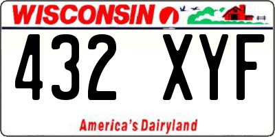 WI license plate 432XYF