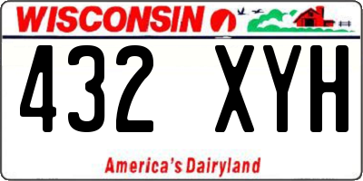 WI license plate 432XYH