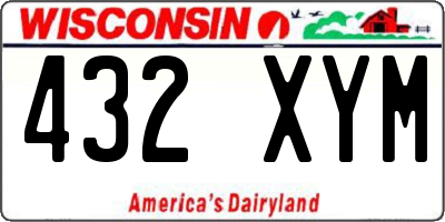 WI license plate 432XYM