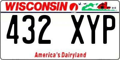 WI license plate 432XYP