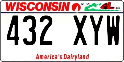 WI license plate 432XYW