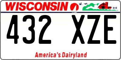 WI license plate 432XZE