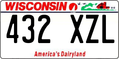 WI license plate 432XZL