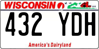 WI license plate 432YDH