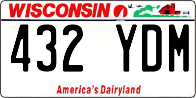 WI license plate 432YDM