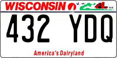 WI license plate 432YDQ